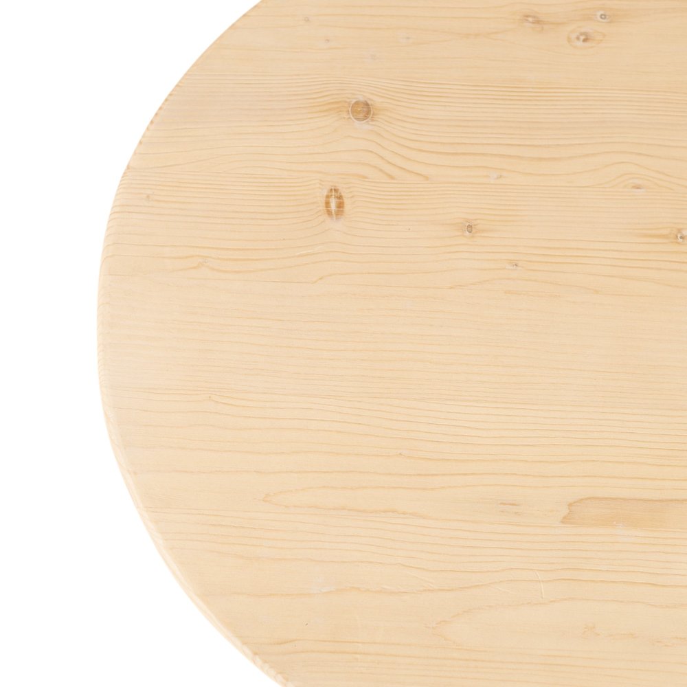 54" Natural Solid Wood Oval Solid Coffee Table