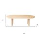 54" Natural Solid Wood Oval Solid Coffee Table