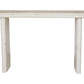 60" Natural Solid Wood Oval Console Table