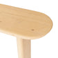 60" Natural Solid Wood Oval Console Table