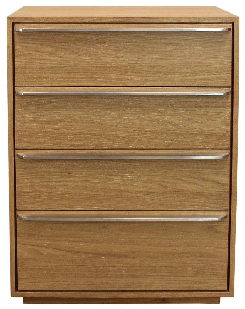 32" Natural Solid Wood Four Drawer Dresser