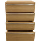 32" Natural Solid Wood Four Drawer Dresser