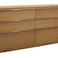 72" Brown Solid Wood Six Drawer Double Dresser