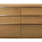 72" Brown Solid Wood Six Drawer Double Dresser