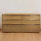 72" Brown Solid Wood Six Drawer Double Dresser