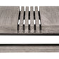 33" Gray Solid Wood Outdoor Coffee Table