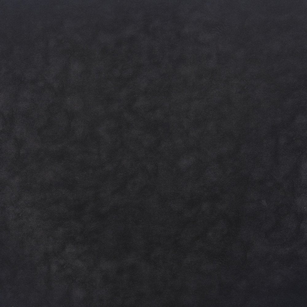 Set of Two 30" Black and Gold Faux Leather and Steel Low Back Bar Height Bar Chairs