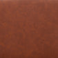 Set of Two 26" Brown And Black Faux Leather And Steel Counter Height Bar Chairs