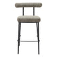 30" Green and Black Chenille and Steel Low Back Bar Height Bar Chair