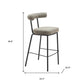 30" Green and Black Chenille and Steel Low Back Bar Height Bar Chair