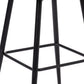 30" Brown And Black Faux Leather And Steel Bar Height Swivel Bar Chair