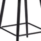 26" Brown And Black Faux Leather And Steel Counter Height Swivel Bar Chair