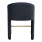 26" Gray and Gold Velvet and Steel Counter Height Bar Chair