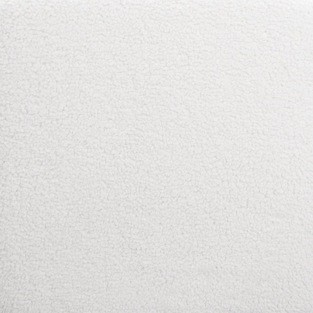 Set of Two 26" Ivory and Black Faux Shearling and Steel Low Back Counter Height Bar Chairs