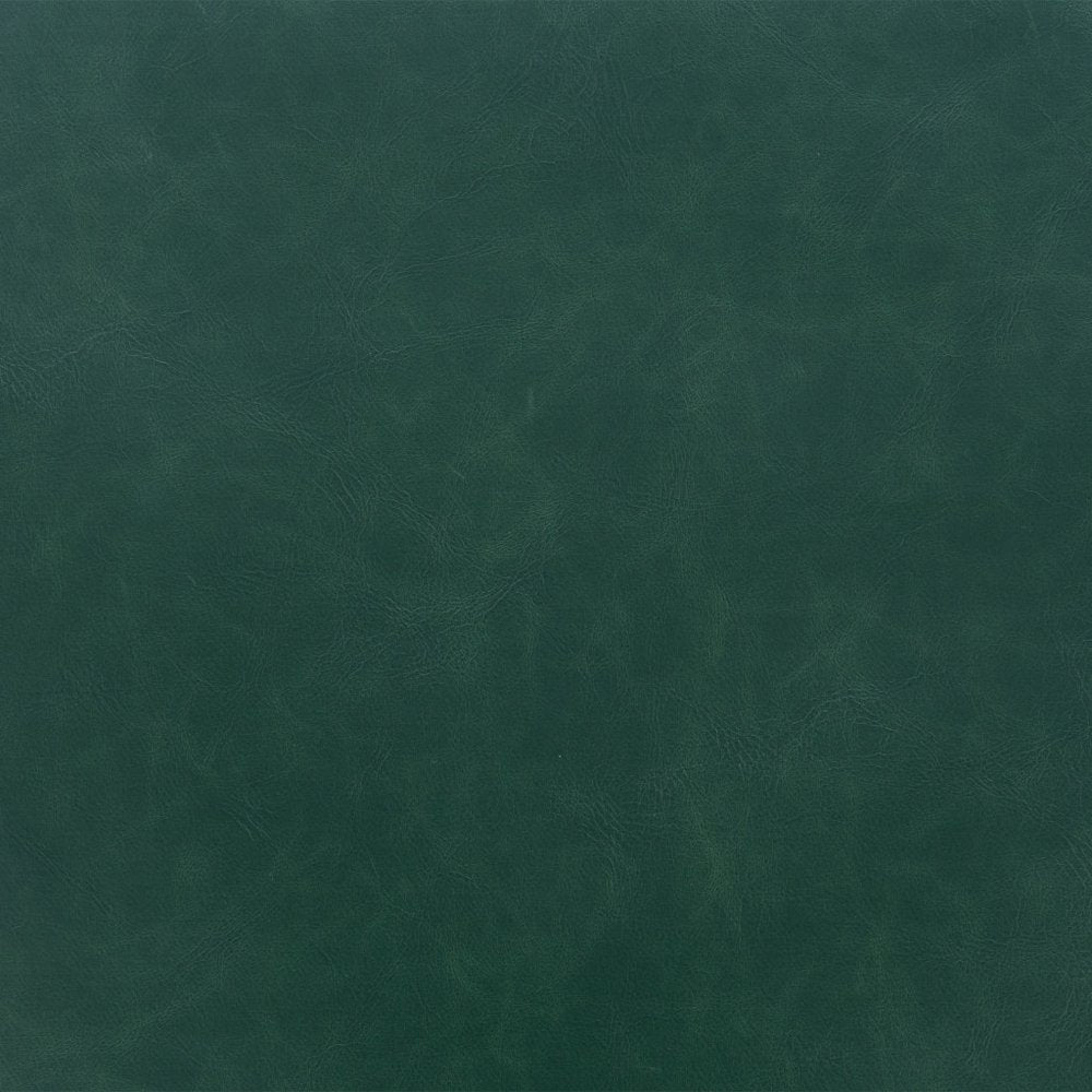 Set of Two 29" Green And Gold Faux Leather And Steel Bar Height Bar Chairs