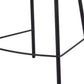 26" Ivory And Black Shearling And Fabric And Steel Counter Height Bar Chair