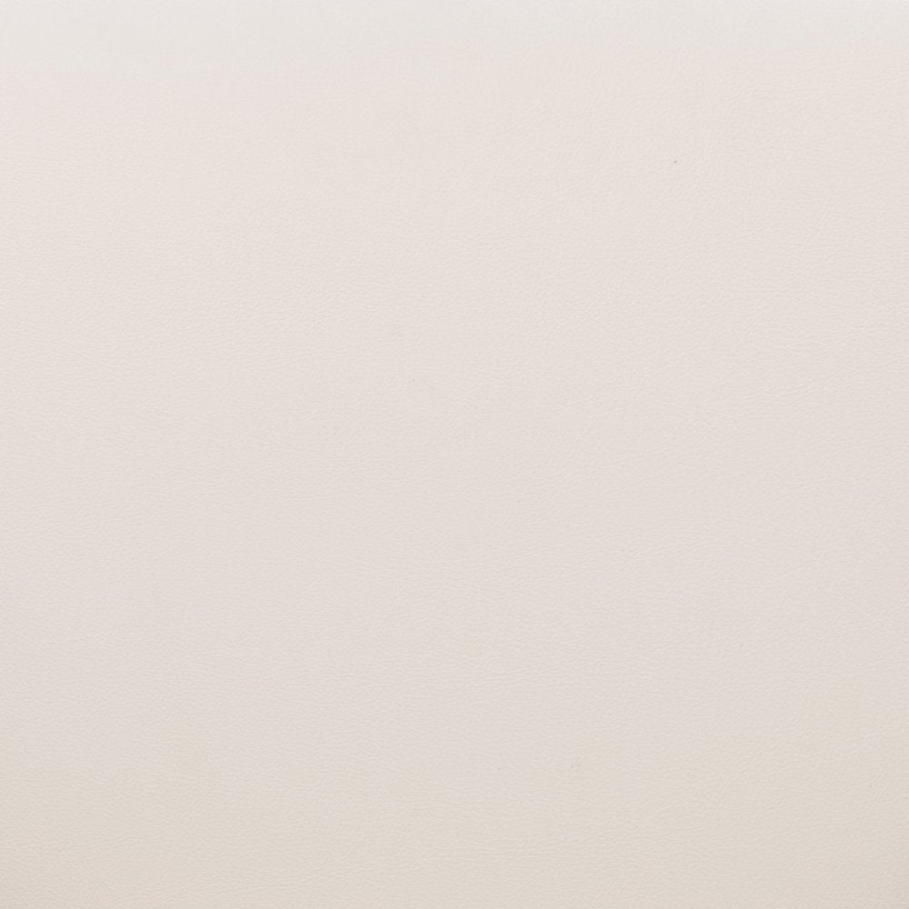 31" White And Silver Faux Leather And Stainless Steel Bar Height Swivel Bar Chair