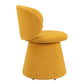 Orange Upholstered Velvet Swivel Dining Side Chair