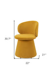 Orange Upholstered Velvet Swivel Dining Side Chair
