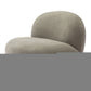 30" Khaki And Black Faux Shearling And Upholstered Slipper Chair