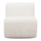 26" White Corduroy And Upholstered Lounge Chair