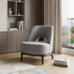 26" Gray And Black Upholstered Lounge Chair