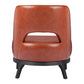 26" Brown And Black Faux Leather And Faux Leather Lounge Chair