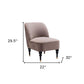 22" Taupe And Black And Gold Velvet And Upholstered Side Chair