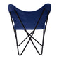 26" Blue And Black Tropical Butterfly Chair