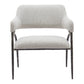 28" Gray And Black Upholstered Arm Chair