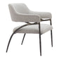 28" Gray And Black Upholstered Arm Chair
