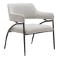 28" Gray And Black Upholstered Arm Chair