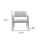 28" Gray And Black Upholstered Arm Chair