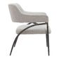 28" Gray And Black Upholstered Arm Chair