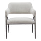 28" Gray And Black Upholstered Arm Chair