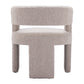 27" Beige Faux Shearling And Upholstered Arm Chair