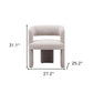 27" Beige Faux Shearling And Upholstered Arm Chair