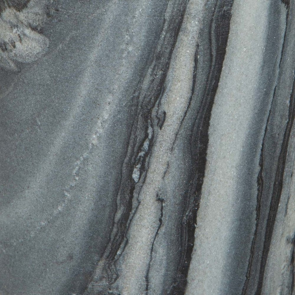 22" Gold Gray And White Marble And Iron Round Pedestal End Table