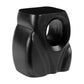 16" Black Solid Wood Figurine End Table