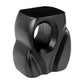 16" Black Solid Wood Figurine End Table