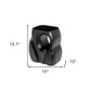 16" Black Solid Wood Figurine End Table