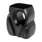16" Black Solid Wood Figurine End Table
