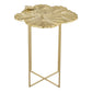 21" Gold Aluminum And Iron Cross Legs End Table