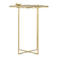 21" Gold Aluminum And Iron Cross Legs End Table