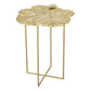 21" Gold Aluminum And Iron Cross Legs End Table