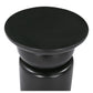 20" Black Solid Wood Round Drum End Table