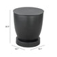 20" Black Iron Round Pedestal End Table