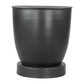 20" Black Iron Round Pedestal End Table
