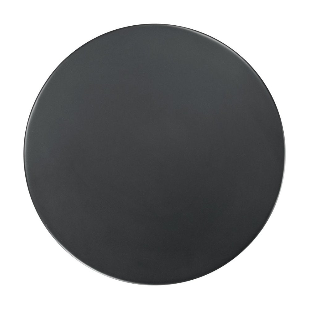 20" Black Iron Round Pedestal End Table