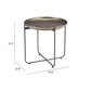 21" Bronze and Gray Steel Round Cross Legs End Table